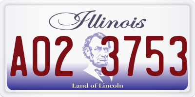 IL license plate A023753