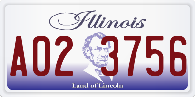 IL license plate A023756