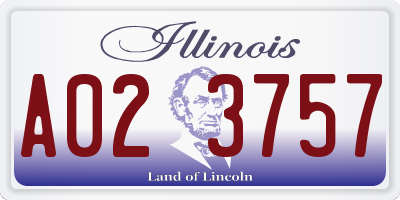 IL license plate A023757