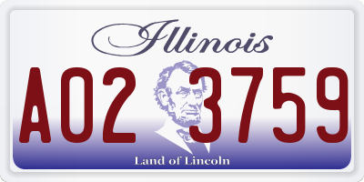 IL license plate A023759