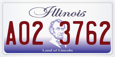 IL license plate A023762