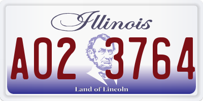 IL license plate A023764