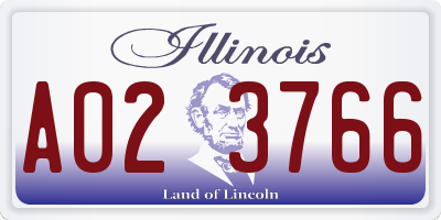 IL license plate A023766