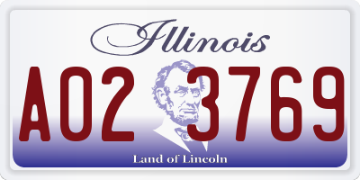 IL license plate A023769