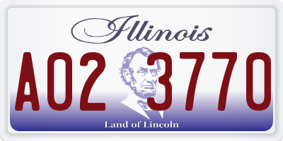 IL license plate A023770