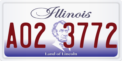 IL license plate A023772