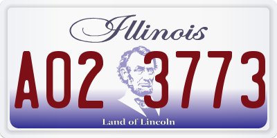 IL license plate A023773