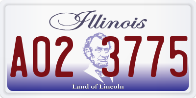 IL license plate A023775