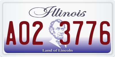 IL license plate A023776