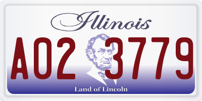 IL license plate A023779