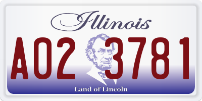 IL license plate A023781