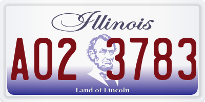 IL license plate A023783