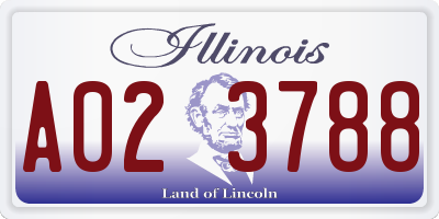 IL license plate A023788