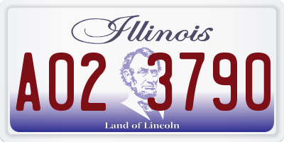 IL license plate A023790