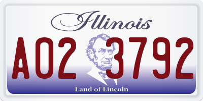 IL license plate A023792