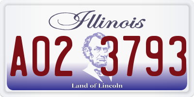 IL license plate A023793