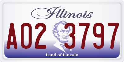 IL license plate A023797