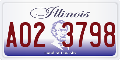 IL license plate A023798