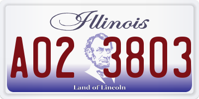 IL license plate A023803