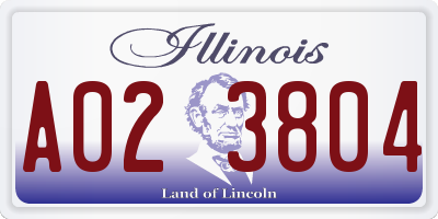 IL license plate A023804