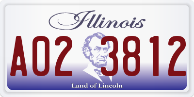 IL license plate A023812