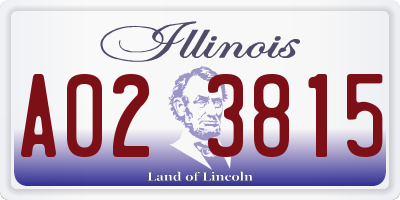 IL license plate A023815
