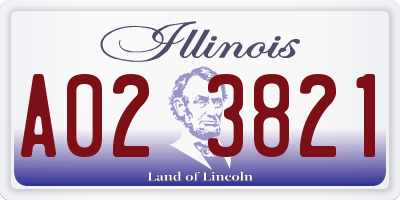 IL license plate A023821