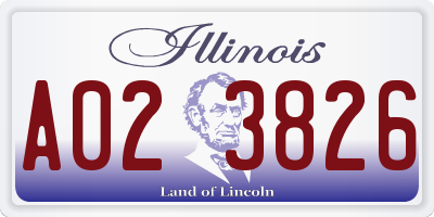 IL license plate A023826