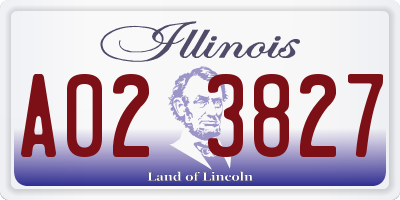IL license plate A023827