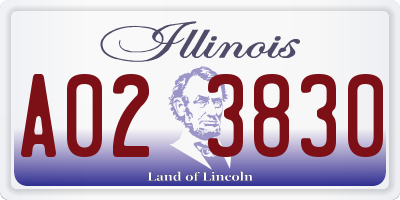 IL license plate A023830