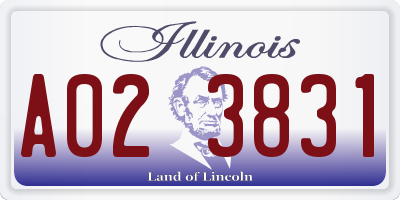 IL license plate A023831