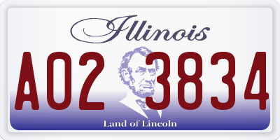 IL license plate A023834