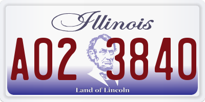 IL license plate A023840