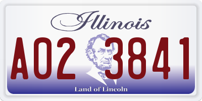 IL license plate A023841