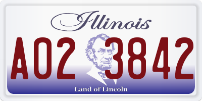 IL license plate A023842