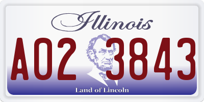 IL license plate A023843