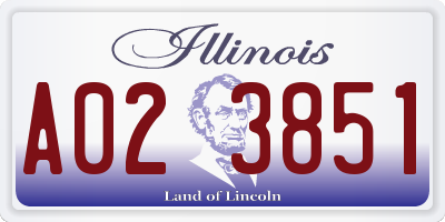 IL license plate A023851