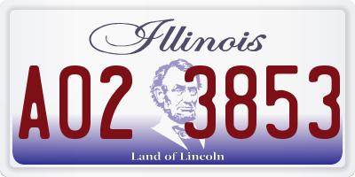 IL license plate A023853