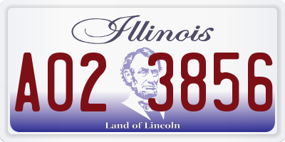 IL license plate A023856