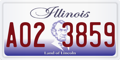 IL license plate A023859