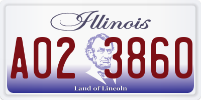 IL license plate A023860