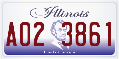 IL license plate A023861