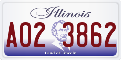 IL license plate A023862