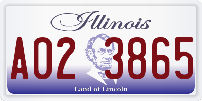 IL license plate A023865