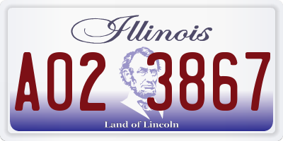 IL license plate A023867