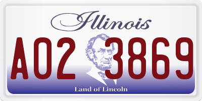 IL license plate A023869
