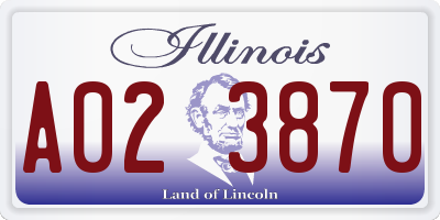 IL license plate A023870