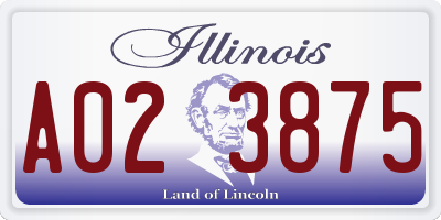 IL license plate A023875