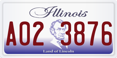 IL license plate A023876
