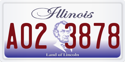 IL license plate A023878